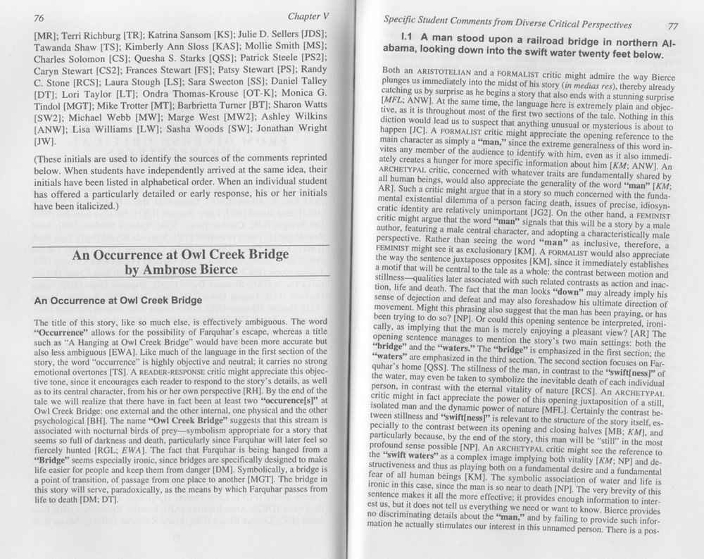 literary analysis essay on an occurrence at owl creek bridge There are several examples of the way vision establishes elements of realism in “an occurrence at owl creek bridge 7223 literature essays analysis of. literary analysis essay on an occurrence at owl creek bridge There are several examples of the way vision establishes elements of realism in “an occurrence at owl creek bridge 7223 literature essays analysis of.